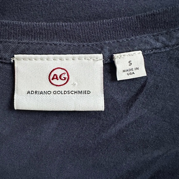 AG Adriano Goldschmied Navy Blue T-Shirt La Nouvelle Vague The New Wave Graphic - Picture 5 of 7